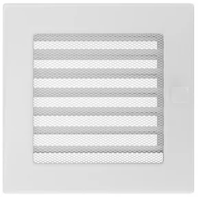 KNAP Kratka kominkowa BIAŁA 17x17 Z ŻALUZJĄ wys. 170 x szer. 170 x gł. 45 mm KNAP - Akcesoria kominkowe - miniaturka - grafika 3