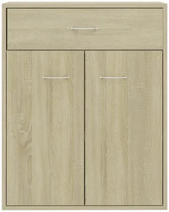 vidaXL Szafka, kolor dąb sonoma, 60 x 30 x 75 cm, płyta wiórowa - Komody - miniaturka - grafika 7