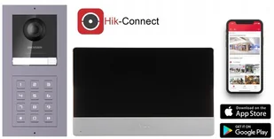 Hikvision Zestaw wideodomofonowy IP Hikvision: Monitor 7" LCD DS-KH8350-WTE1 + panel zewnętrzny z kamerą i szyfratorem - Wideodomofony - miniaturka - grafika 2