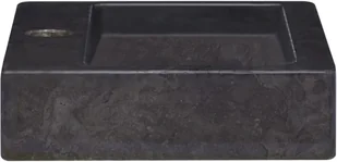vidaXL Lumarko Umywalka, czarna, 38x24x6,5 cm, marmur! 149187 - Umywalki - miniaturka - grafika 4