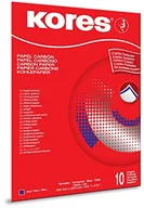 Kalki - Kores Kores Papier węglowy, niebieski, do pisma ręcznego, 21 x 29,7 cm, teczka 10 arkuszy 79086 - miniaturka - grafika 1