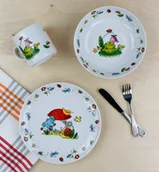 Serwisy obiadowe - Lubiana ŻABKA KOMPLET OBIADOWY DLA DZIECI 3 EL PORCELANA 36503M102681001 - miniaturka - grafika 1