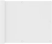 Parawany - vidaXL Parawan balkonowy, biały, 75x500 cm, tkanina Oxford vidaXL - miniaturka - grafika 1