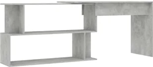 vidaXL vidaXL Biurko narożne, szarość betonu, 200x50x76 cm, płyta wiórowa - Biurka - miniaturka - grafika 2
