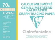 Papier do drukarek - Clairefontaine 97952 °C przezroczysty Binder z millimeterunterteilung, DIN A4, 21 x 29.7 cm, 70/75 G, 12 arkuszy papieru, przezroczysty 97952 - miniaturka - grafika 1