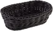 Wyposażenie lokali gastronomicznych - APS Koszyk owalny 190 x 120 x 60 mm, czarny | Profi Line 50626 - miniaturka - grafika 1