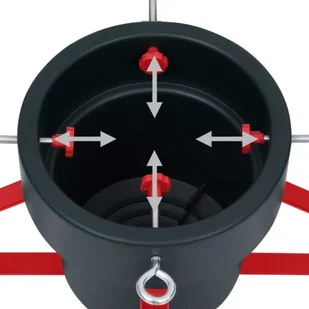 vidaXL Stojak pod choinkę, zielono-czerwony, 46x46x19 cm vidaXL - Stojaki choinkowe - miniaturka - grafika 6