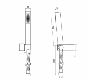 Deante Zestaw prysznicowy Square NOQ041K - Zestawy prysznicowe - miniaturka - grafika 7