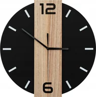Zegary - REA REA Zegar Ścienny Metal Drewno Czarny 35 ZEG-08742 - miniaturka - grafika 1