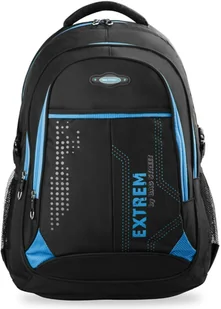 Bag street BAG STREET DUŻY PLECAK MĘSKI DO SZKOŁY NA WYCIECZKĘ BAG STREET - CZARNO - NIEBIESKI 4031 BLUE - Plecaki - miniaturka - grafika 2