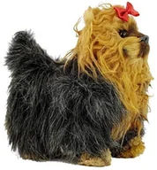 Zabawki interaktywne dla dzieci - Import LEANToys Interaktywny Pies York Porusza się Szczeka Brązowo-Czarny - miniaturka - grafika 1