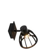 Lampy ścienne - QAZQA Kinkiet przemysłowy czarny - Fotu - miniaturka - grafika 1