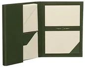 Teczki i skoroszyty - Rössler Rössler 1026831008  Paper Royal  teczka na dokumenty DIN A5/C6, 15/15, zielona/chamois prążkowana 1026831008 - miniaturka - grafika 1