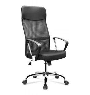 Fotel Biurowy Obrotowy Siatka Chrom Wyprofilowany - Krzesła obrotowe dla dzieci - miniaturka - grafika 3