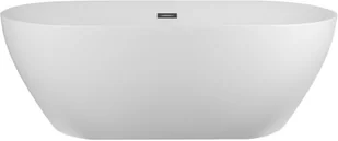 Corsan Wanna wolnostojąca E041 Olvena 160 cm z wykończeniem białym 649070 - Wanny - miniaturka - grafika 7