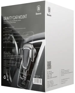 Baseus Uchwyt grawitacyjny do kratki wentylacyjnej SUYL-01 Czarny - Uchwyty samochodowe do telefonów - miniaturka - grafika 17