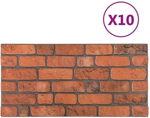 VidaXL Panele ścienne 3D, wzór cegły, kolor terakota, 10 szt., EPS 149580 - Płytki ceramiczne - miniaturka - grafika 2