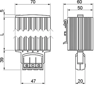 OGRZEWACZ PÓŁPRZEWODNIKOWY HG-140-100W HG-140-100W - Akcesoria do szaf serwerowych - miniaturka - grafika 7