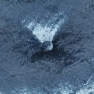 vidaXL Puf, okrągły, aksamitny, 40x20 cm, niebieski - Taborety i hokery - miniaturka - grafika 2