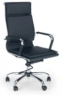 Fotele i krzesła biurowe - Halmar Fotel biurowy obrotowy MANTUS czarny eko skóra - miniaturka - grafika 1