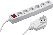 Przedłużacze i rozgałęźniki - Meister listwa zasilająca, przewód o długości 1,2 m, produkt dostępny z różną ilością gniazdek - miniaturka - grafika 1