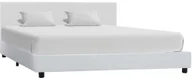 Łóżka - vidaXL Rama łóżka, biała, sztuczna skóra, 120 x 200 cm - miniaturka - grafika 1