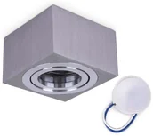 Lampy sufitowe - Mdeco Sufitowa LAMPA plafon SLP2031 + SLP2026 MDECO metalowa OPRAWA kwadratowa LED 5W 2800K 3300K downlight chrom __code-64070 - miniaturka - grafika 1