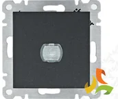 Wyłączniki światła i elektryczne - Hager LUMINA Ściemniacz przyciskowy 60-400W czarny WL4033 WL4033/HAG - miniaturka - grafika 1