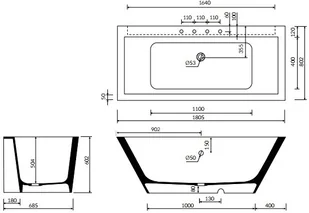 Marmorin Wanna dościenna Tebe I Marmorin P_W_082_03_1805 P_W_082_03_1805 - Wanny Marmorin Wanna dościenna Tebe I Marmorin P_W_082_03_1805 P_W_082_03_1805 - Wanny - miniaturka - grafika 2