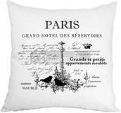 Poduszki dekoracyjne - French home PODUSZKA OZDOBNA FRENCH HOME - PARIS BIEL - miniaturka - grafika 1
