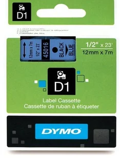 Dymo Taśma Do Druku 12mm/7m CZARNA/NIEBIESKA - Drukarki kart i etykiet - miniaturka - grafika 3