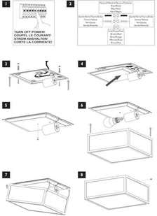 Astro Lighting Plafon LAMPA sufitowa BRONTE 1353001 prostokątna OPRAWA loft KLATKA IP23 matowa czarna 1353001 - Lampy sufitowe - miniaturka - grafika 3
