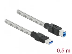 DeLOCK Kabel Usb-a - Usb-b M/M 3.0 0,5m metalowy - Kontrolery - miniaturka - grafika 3
