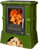 Piece wolnostojące - ABX Piec kaflowy Abx Bavaria K Z Wymiennikiem Wodnym Kaflowy Cokół Zielony - miniaturka - grafika 1