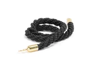 Wyposażenie miejsc publicznych - AJ Słupek odgradzający z liną 1500 mm czarny mosiądz 310824 - miniaturka - grafika 1