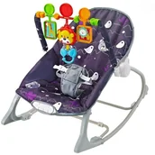 Leżaczki i huśtawki - Euro Baby LEŻACZEK LITTLE FOREST PURPLE EB358 - miniaturka - grafika 1