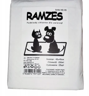 Ramzes Chłonne podkłady maty dla psa 45x45cm x 25 - Maty do nauki czystości - miniaturka - grafika 7