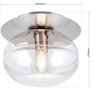 Orion Lampa sufitowa Richard, metal chrom, szkło - Lampy sufitowe - miniaturka - grafika 5