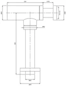 Syfony - Omnires Syfon umywalkowy ozdobny złoty szczotkowany A186GLB - miniaturka - grafika 1