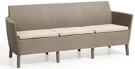 Ławki ogrodowe - Keter Kanapa ogrodowa SALEMO 3 seater sofa cappucino - miniaturka - grafika 1