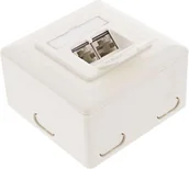 Wtyczki i adaptery - InLine Gniazdo Cat.6 ścienne 2x RJ45 biały 75602K 75602K - miniaturka - grafika 1