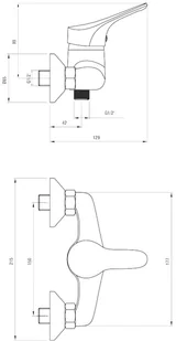 Deante Bat joko chrom natryskowa bez kompletu natryskowego BOJ040M - Baterie wannowe i prysznicowe - miniaturka - grafika 3