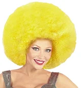 Dodatki do strojów karnawałowych - Widmann Afro peruka, One Size, jeden rozmiar, żółty - miniaturka - grafika 1