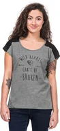 Koszulki i topy damskie - Horsefeathers t-shirt damski MISTY TOP heather gray) - miniaturka - grafika 1
