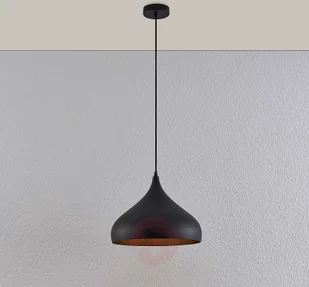 LINDBY Lampa wisząca Ritana, czarno-złota - Lampy sufitowe - miniaturka - grafika 5