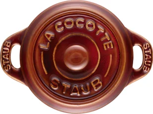 Staub Mini garnek ceramiczny okrągły La Cocotte 200 ml kasztanowy 40511-999-0 - Garnki - miniaturka - grafika 5