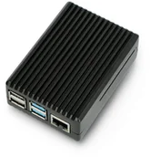 Podzespoły elektroniczne - Raspberry Pi OEM Obudowa do 4B - z wycięciami - aluminiowa - czarna DNG-18742 - miniaturka - grafika 1