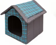 Legowiska dla psów - Hobbydog Buda w niebieską kratę R4 R4 BUDNKR16 - miniaturka - grafika 1
