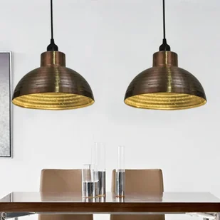 vidaXL 2 lampy sufitowe półsferyczne w kolorze miedzi - Lampy sufitowe - miniaturka - grafika 3