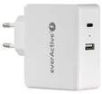 Ładowarki do telefonów - everActive Ładowarka sieciowa everActive SC-600Q z gniazdem USB QC3.0 oraz USB-C PD 63W SC600Q - miniaturka - grafika 1